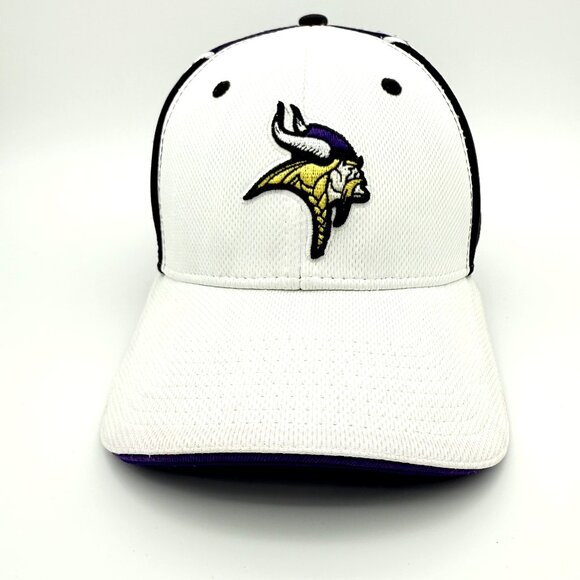 MINNESOTA VIKINGS Purple & White Mesh Flex-Fit Hat – Pukka Headwear S/M Game Day - Picture 1 of 12